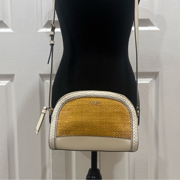 KATE SPADE REILY Dome Straw Crossbody bag - Picture 1 of 8